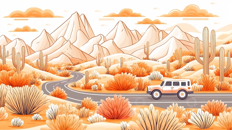 高清大图下载【趣麦麦图】沙漠公路探险之旅