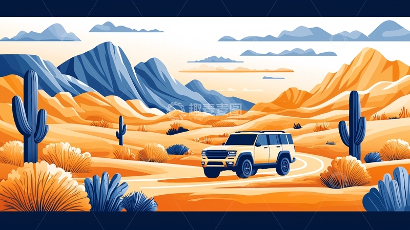 高清大图下载【趣麦麦图】沙漠越野车探险之旅