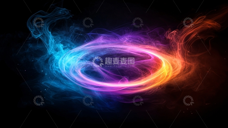 高清大图下载【趣麦麦图】色彩漩涡抽象艺术背景