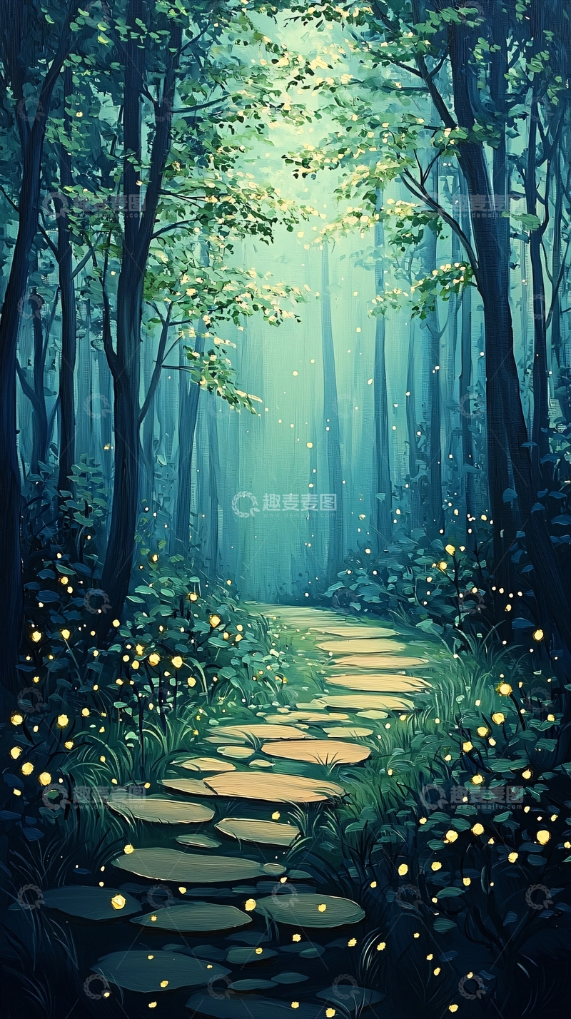 高清大图下载【趣麦麦图】梦幻森林小径