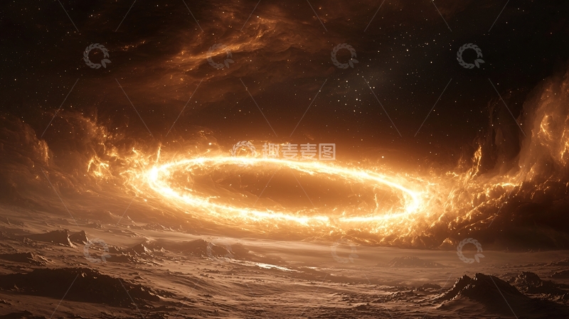 高清大图下载【趣麦麦图】星际漩涡行星景观