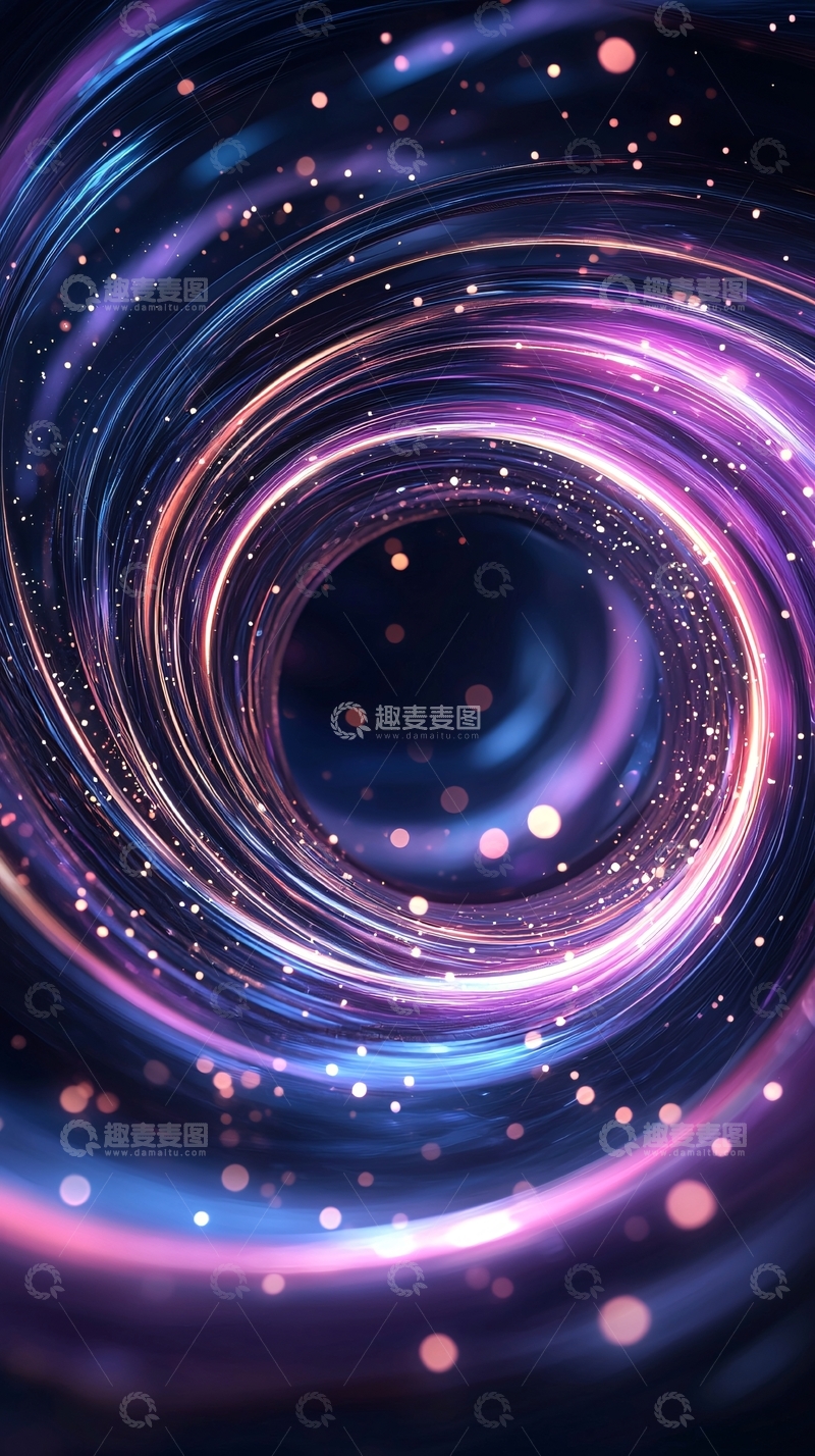 高清大图下载【趣麦麦图】宇宙漩涡光效背景图