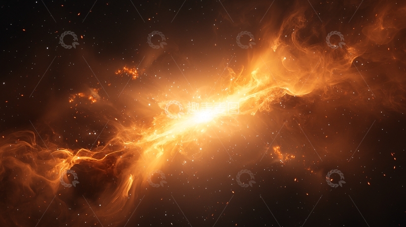 高清大图下载【趣麦麦图】星云与恒星爆发的艺术插画