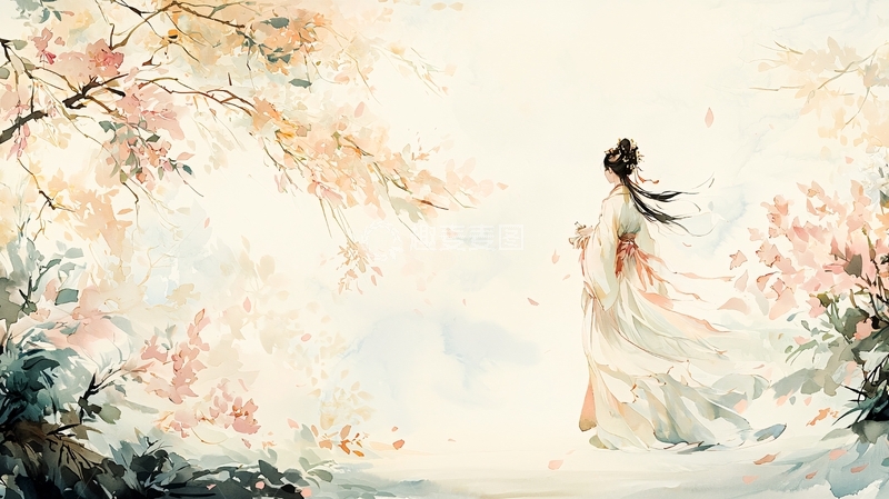 高清大图下载【趣麦麦图】春日花海中的女子