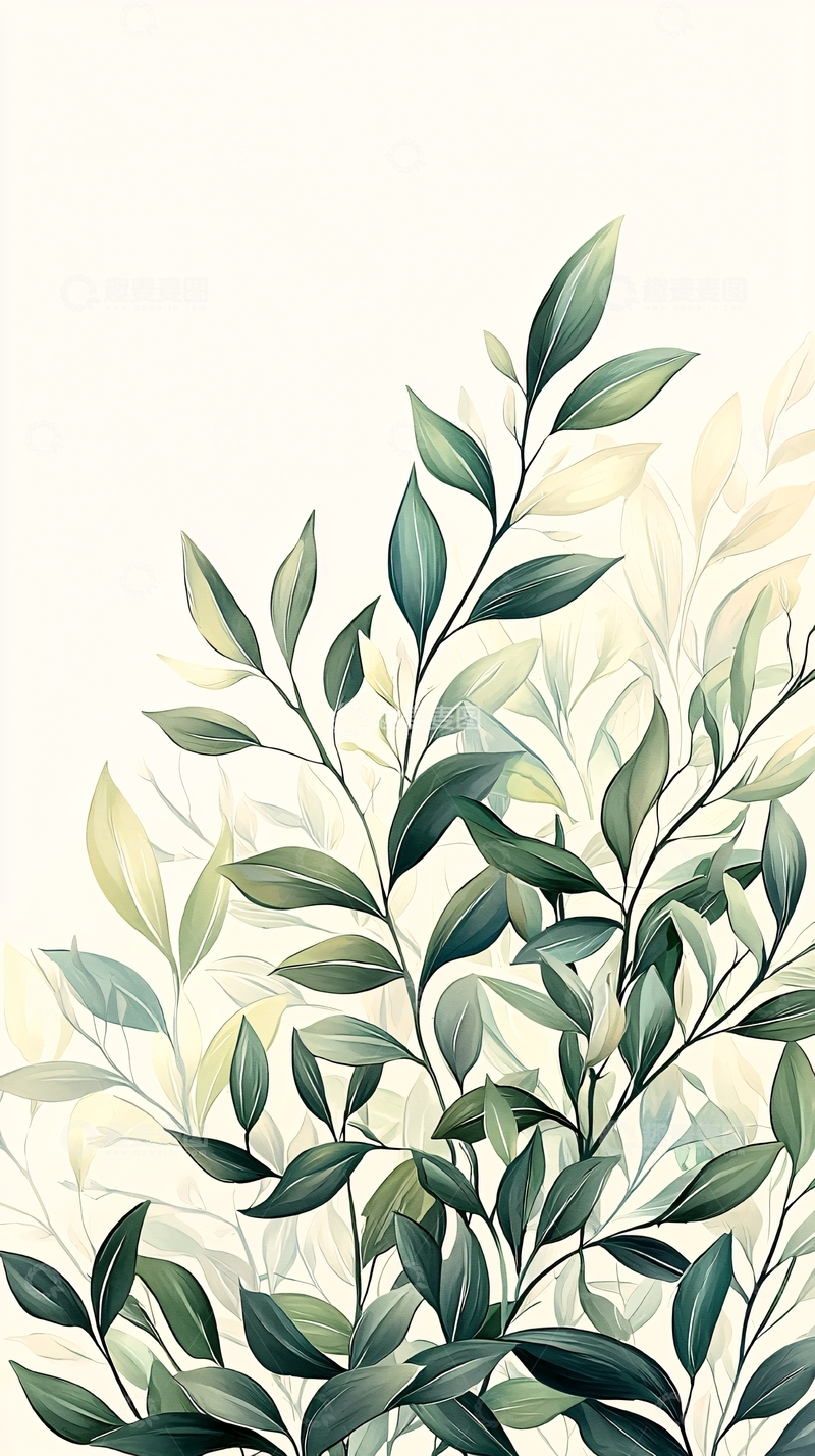 高清大图下载【趣麦麦图】清新自然植物叶子背景图