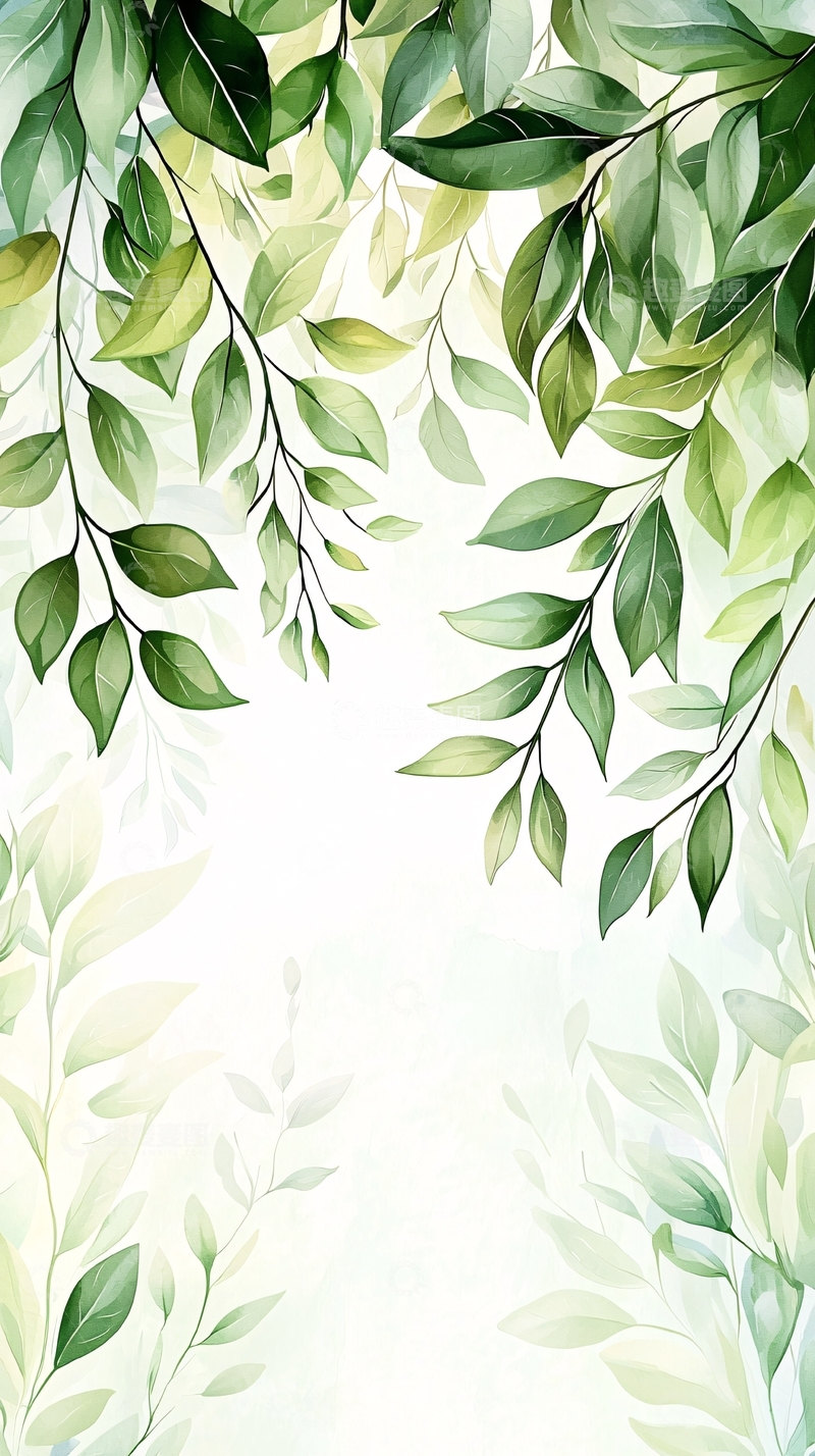 高清大图下载【趣麦麦图】清新自然树叶背景图