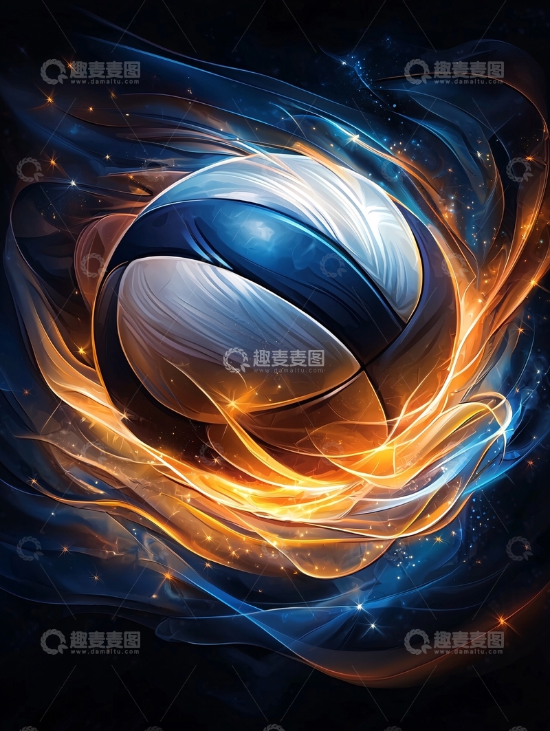 高清大图下载【趣麦麦图】动感足球运动艺术插画