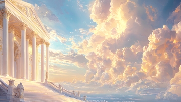 云端宫殿建筑艺术风景