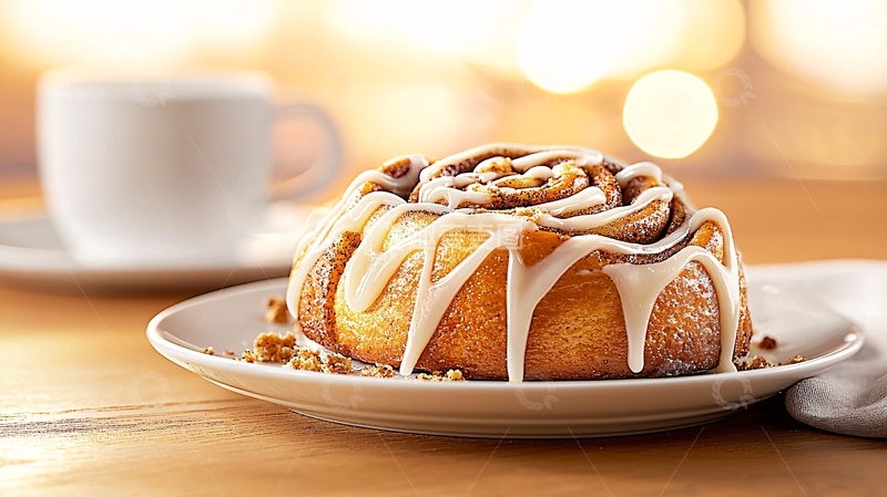 高清大图下载【趣麦麦图】香甜可口的肉桂卷蛋糕
