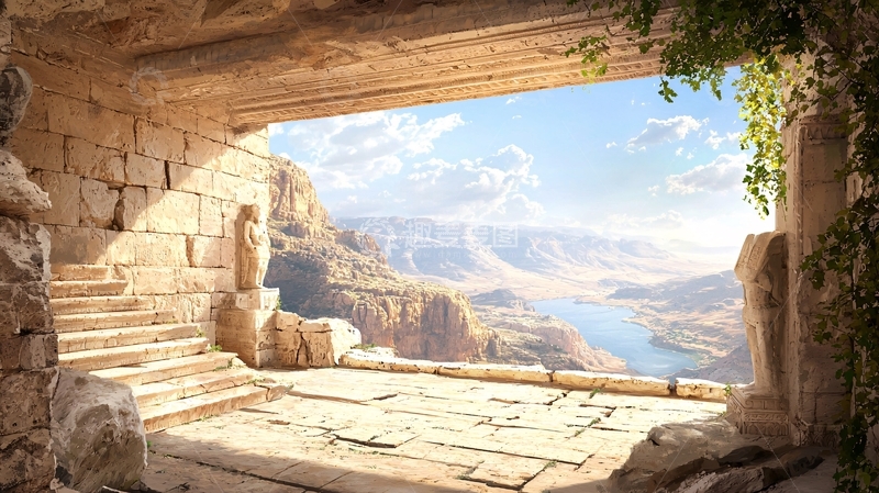 高清大图下载【趣麦麦图】古迹遗址中的壮丽景色