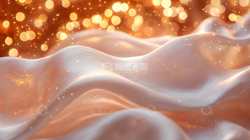 金色波浪背景纹理素材