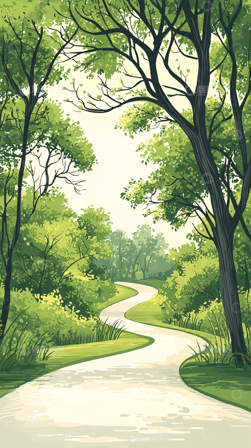 高清大图下载【趣麦麦图】森林小径自然风景