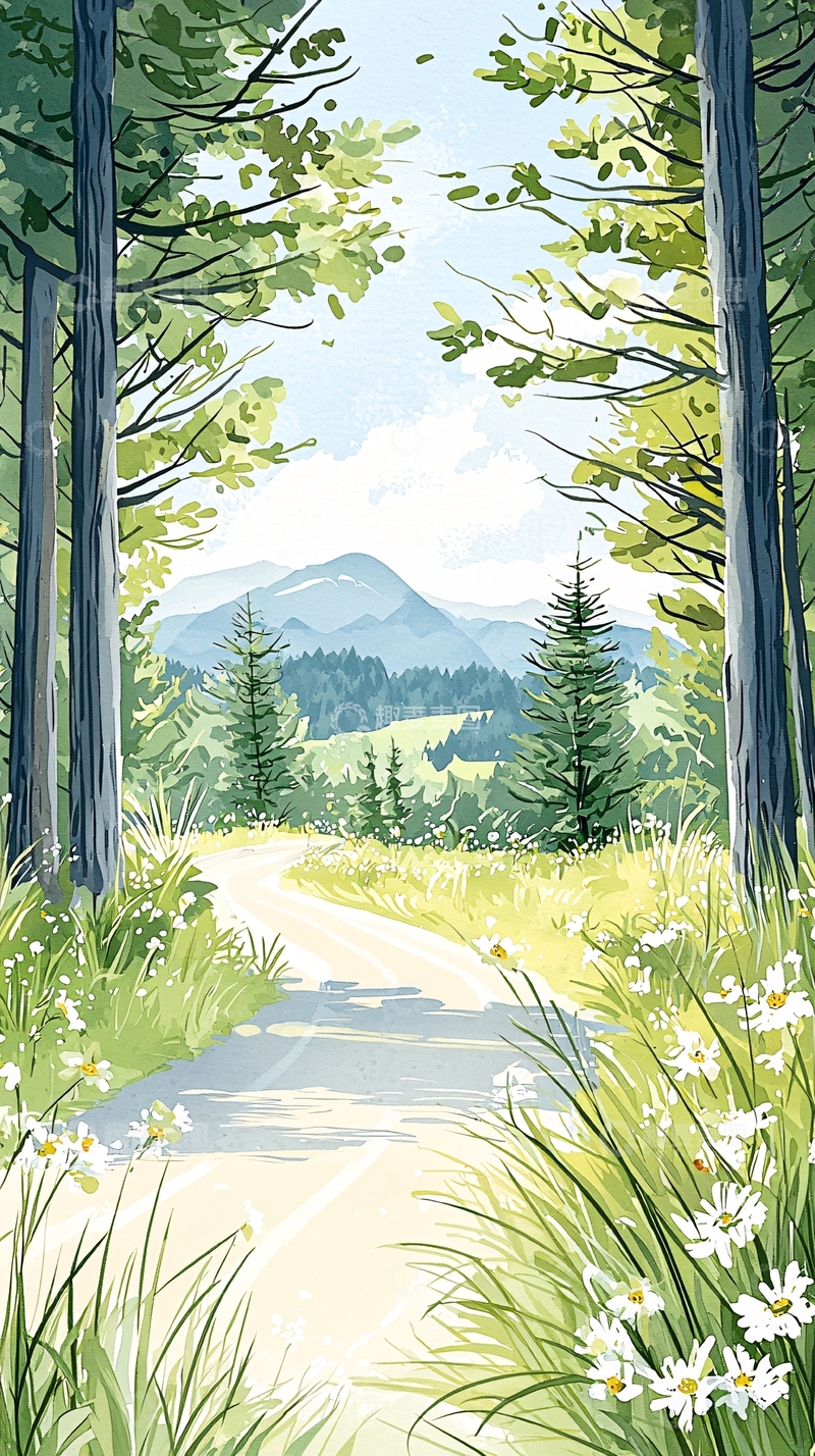 高清大图下载【趣麦麦图】森林小路自然风光