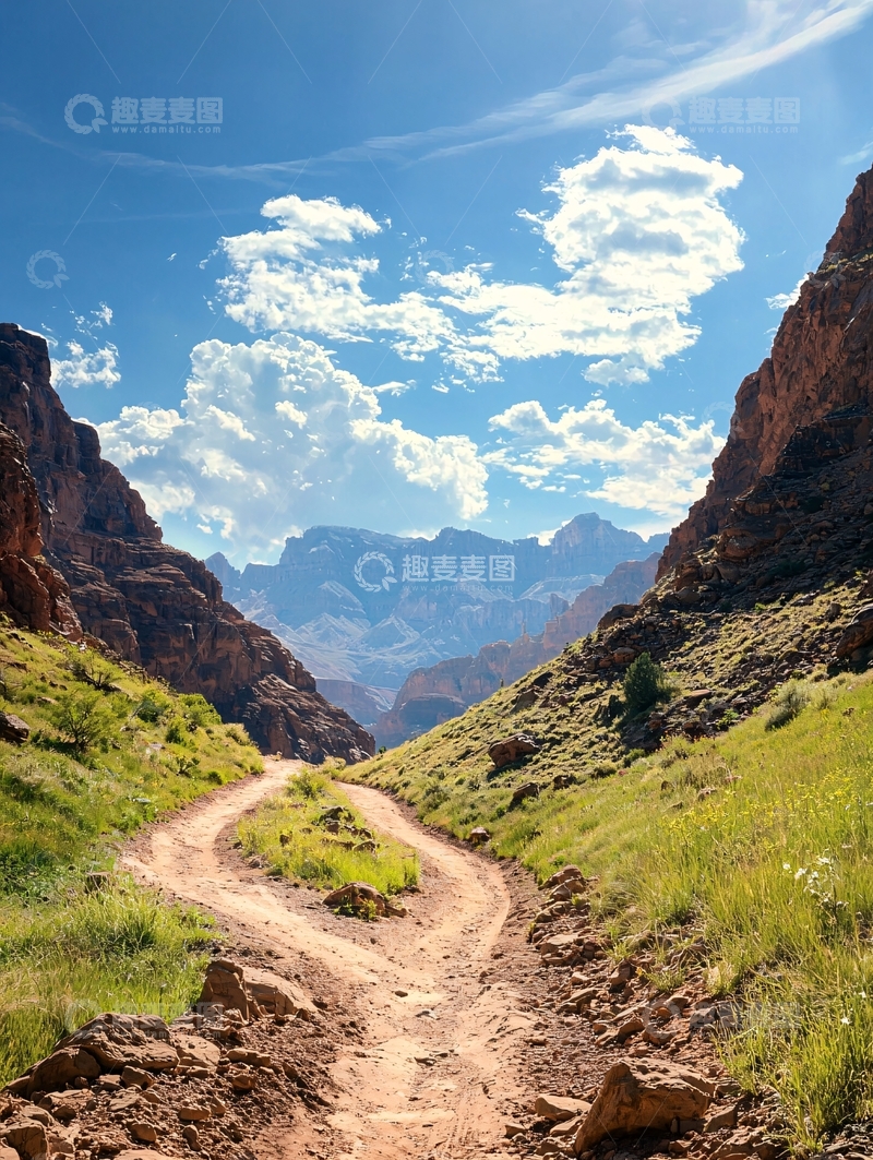 高清大图下载【趣麦麦图】峡谷中的蜿蜒小路