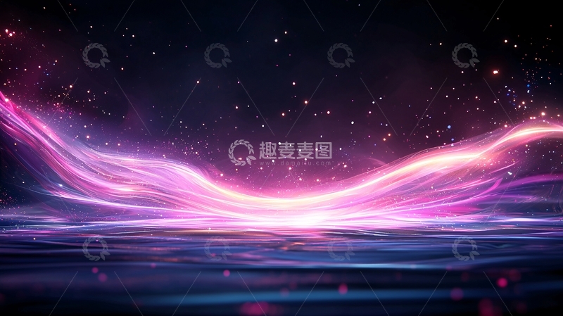 高清大图下载【趣麦麦图】梦幻星空光流背景