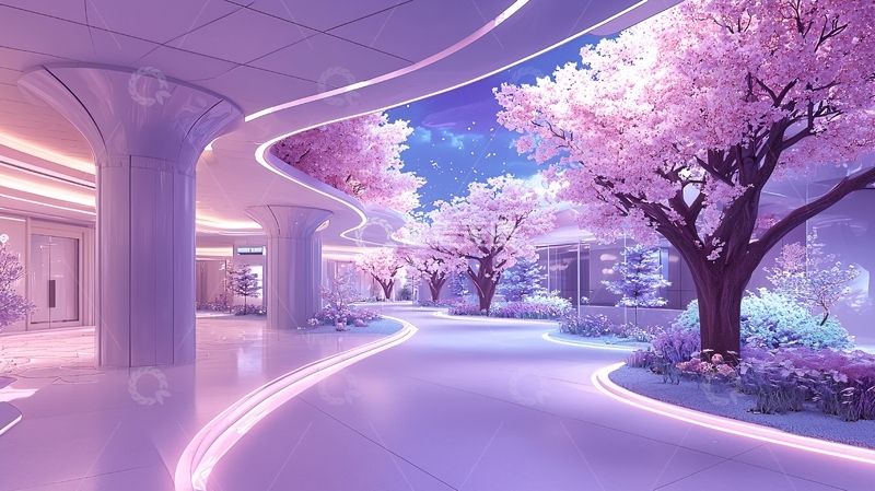 高清大图下载【趣麦麦图】未来科技与自然融合的场景