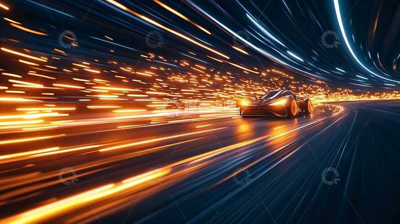 高清大图下载【趣麦麦图】高速行驶的未来汽车