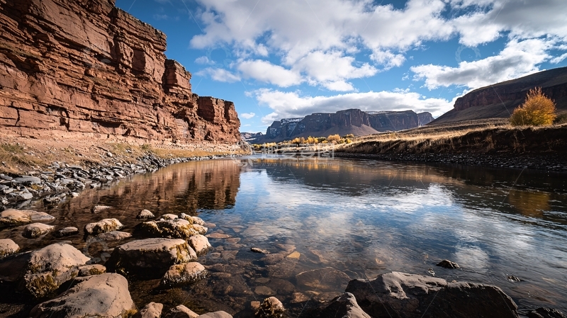 高清大图下载【趣麦麦图】峡谷河流自然风光