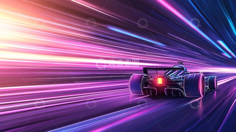 高清大图下载【趣麦麦图】赛车速度与光影效果