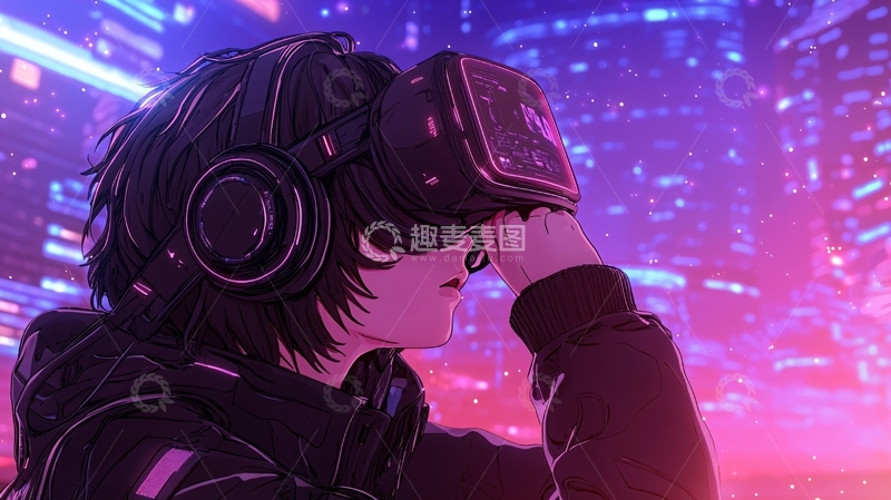 高清大图下载【趣麦麦图】未来科技虚拟现实体验