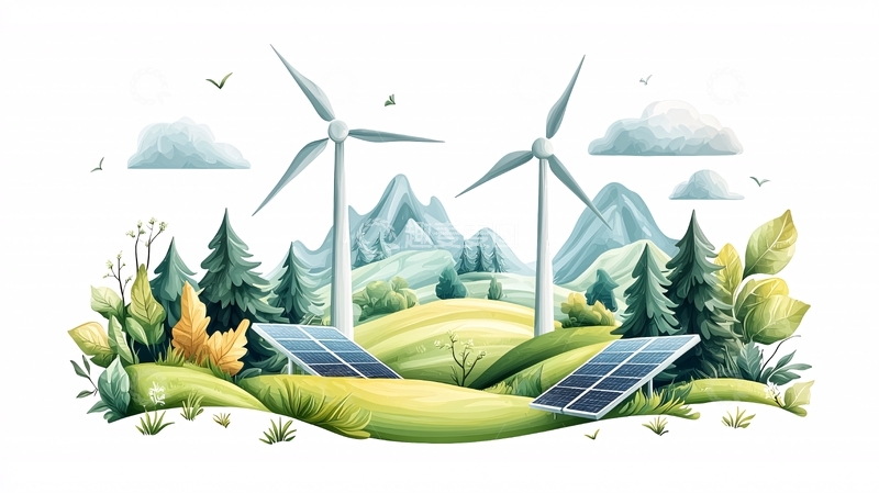 高清大图下载【趣麦麦图】绿色能源与自然风光