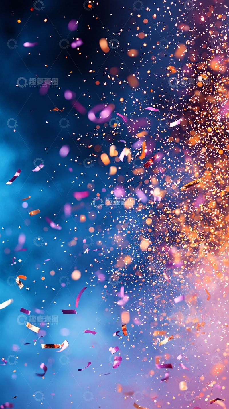 高清大图下载【趣麦麦图】五彩缤纷的节日庆祝背景