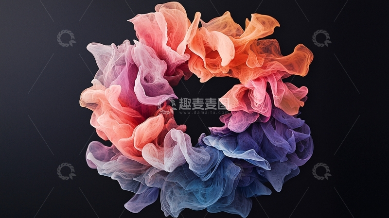 高清大图下载【趣麦麦图】色彩流动的抽象艺术图案