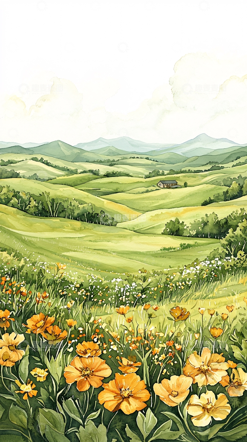 高清大图下载【趣麦麦图】春日田园风光11