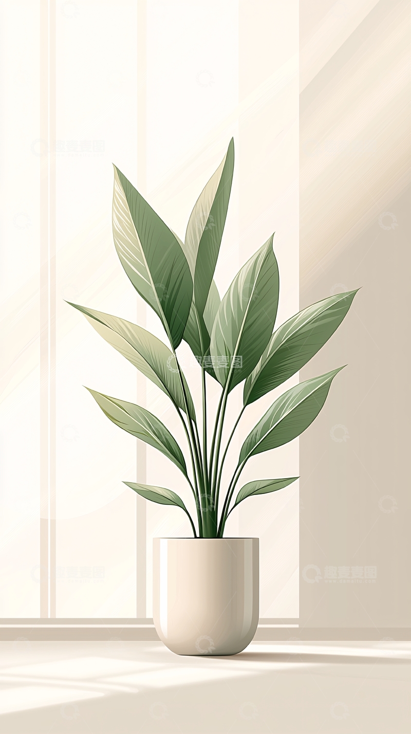 高清大图下载【趣麦麦图】室内植物盆栽装饰图