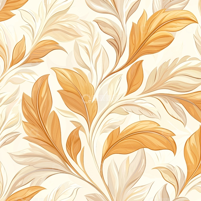 高清大图下载【趣麦麦图】秋叶抽象图案背景素材