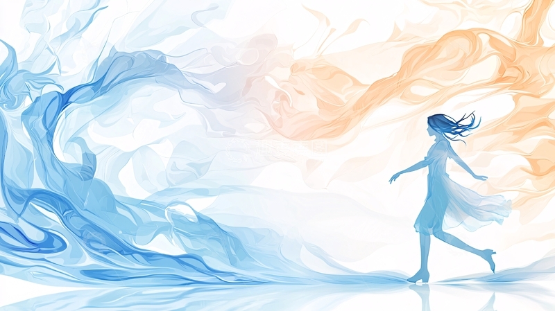 高清大图下载【趣麦麦图】舞动的光影与流动的线条