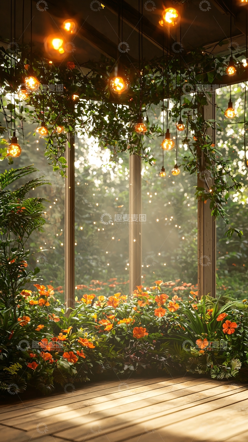 高清大图下载【趣麦麦图】室内花园植物灯饰