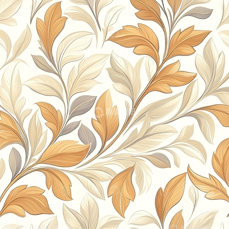 高清大图下载【趣麦麦图】秋叶花纹背景素材