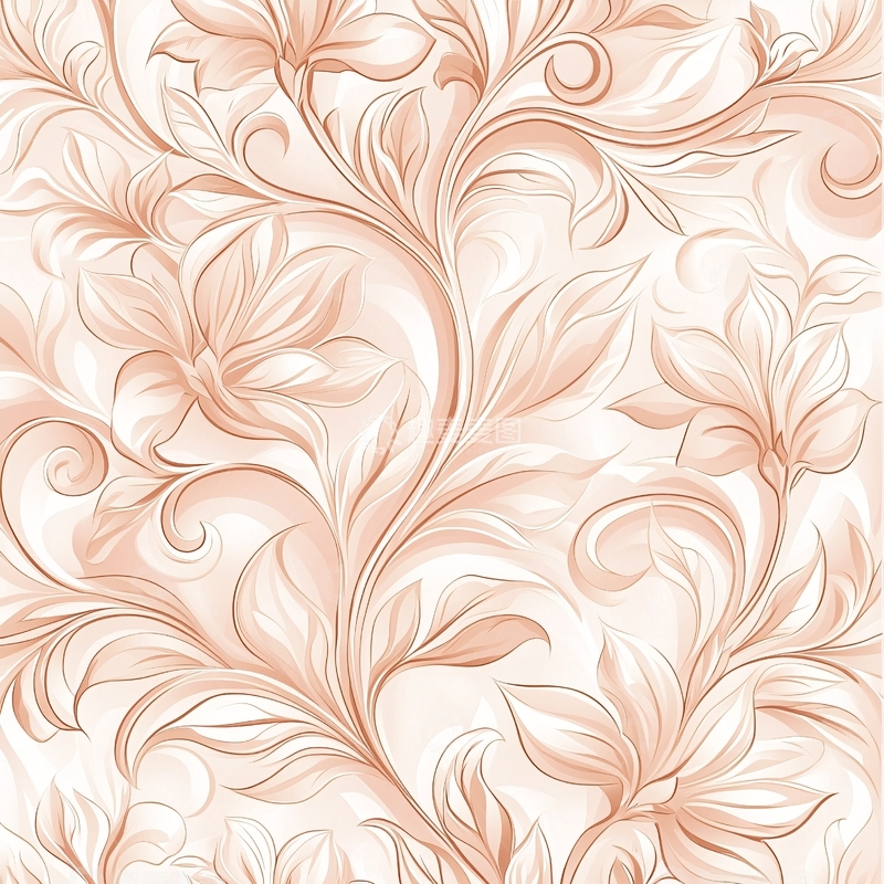 高清大图下载【趣麦麦图】粉色花卉抽象图案背景