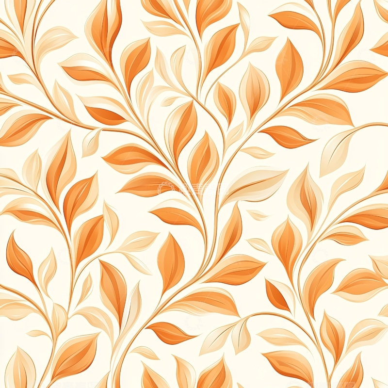 高清大图下载【趣麦麦图】秋叶抽象图案背景素材