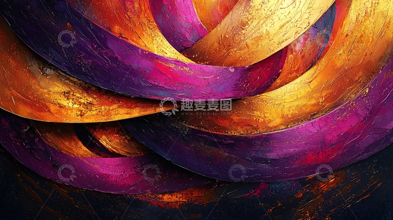高清大图下载【趣麦麦图】抽象色彩漩涡背景图