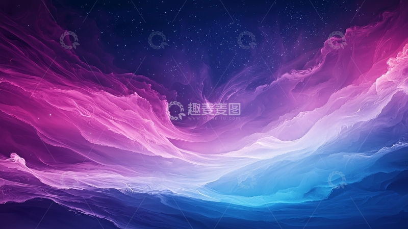 高清大图下载【趣麦麦图】梦幻星空流云背景图