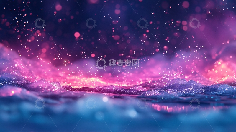 高清大图下载【趣麦麦图】梦幻星空下的山海景色