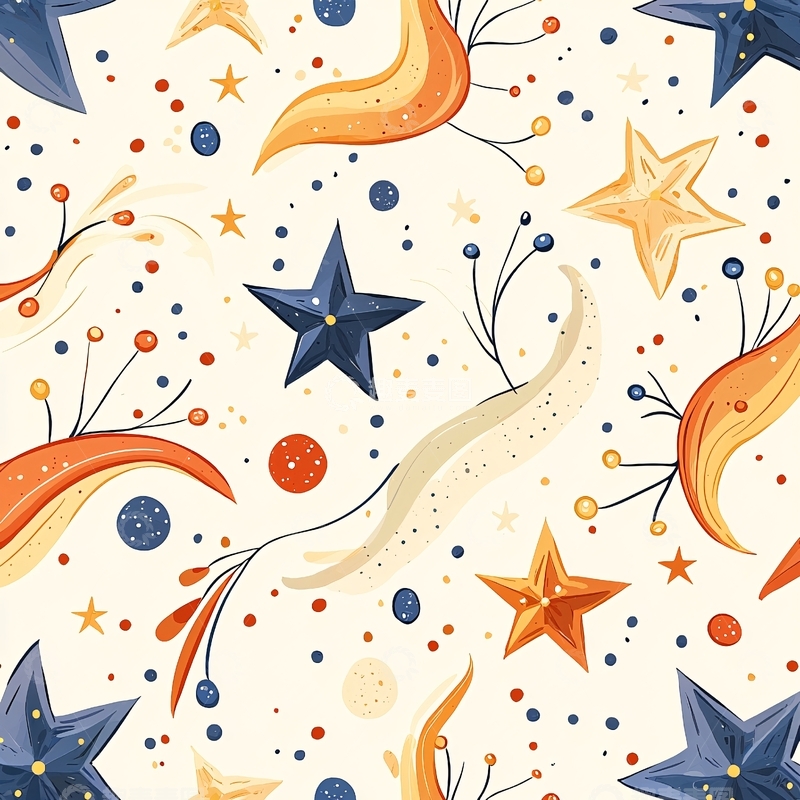 高清大图下载【趣麦麦图】梦幻星空背景图案素材