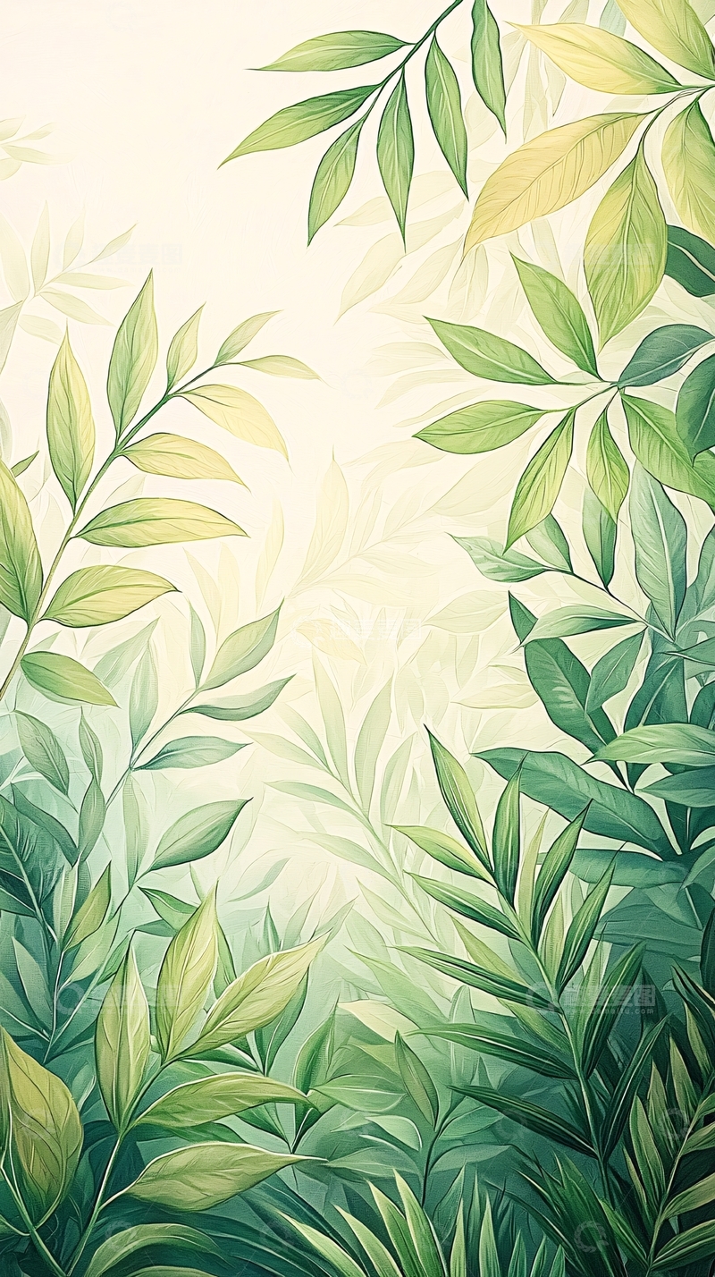 高清大图下载【趣麦麦图】清新自然绿色植物背景