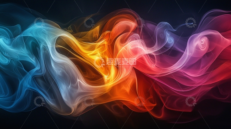 高清大图下载【趣麦麦图】色彩流动抽象艺术背景