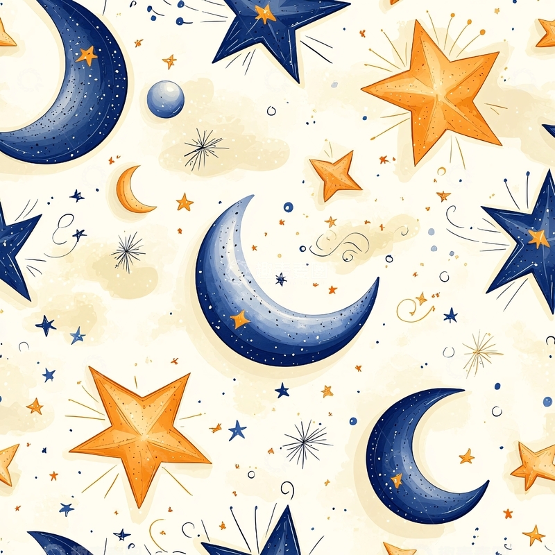 高清大图下载【趣麦麦图】梦幻星空背景图案素材