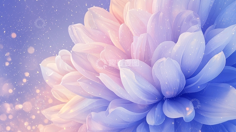 高清大图下载【趣麦麦图】梦幻紫色花朵背景图