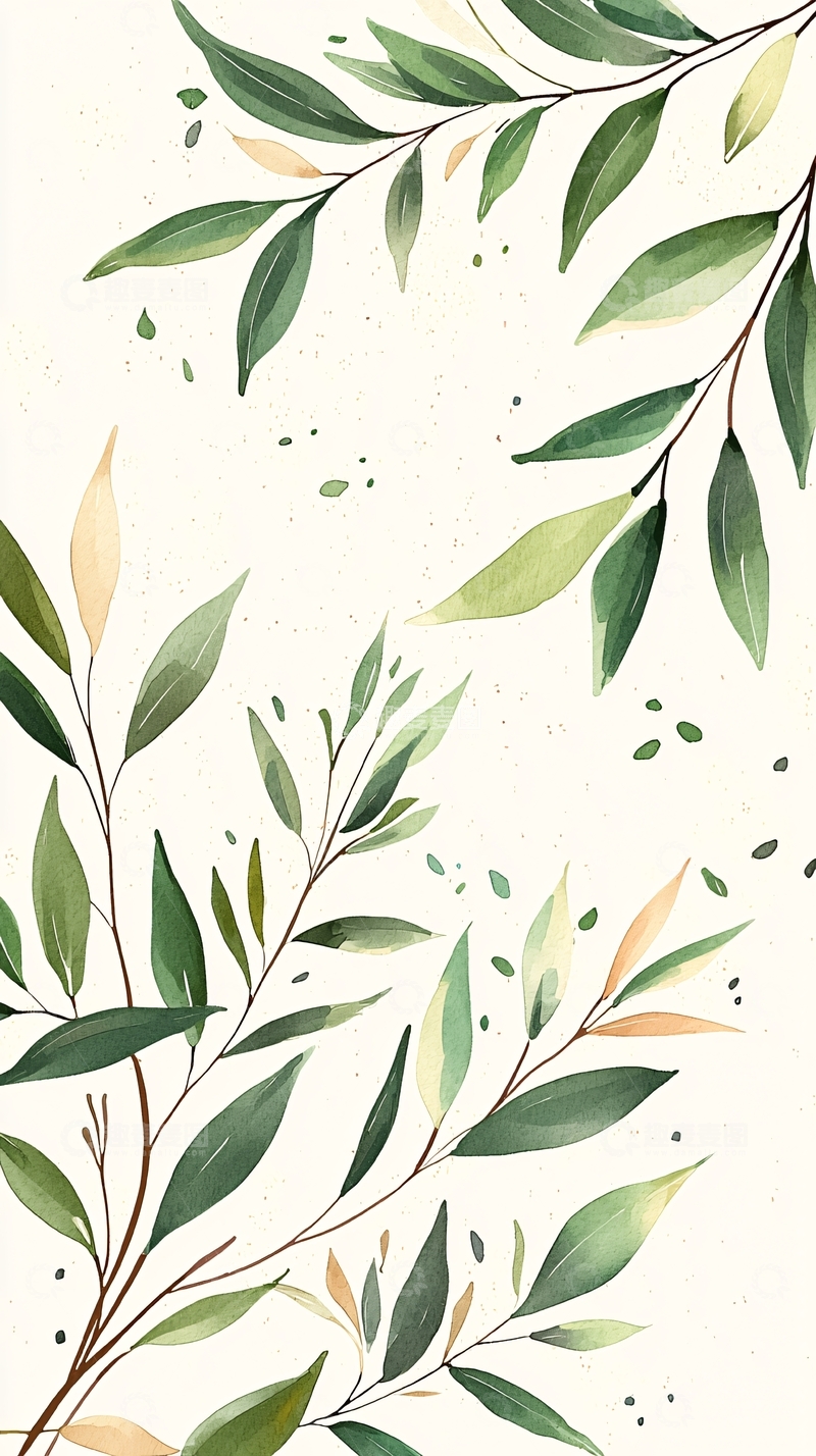 高清大图下载【趣麦麦图】清新自然植物叶子背景图