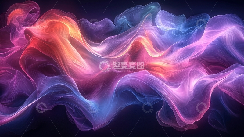 高清大图下载【趣麦麦图】抽象色彩流动波纹背景