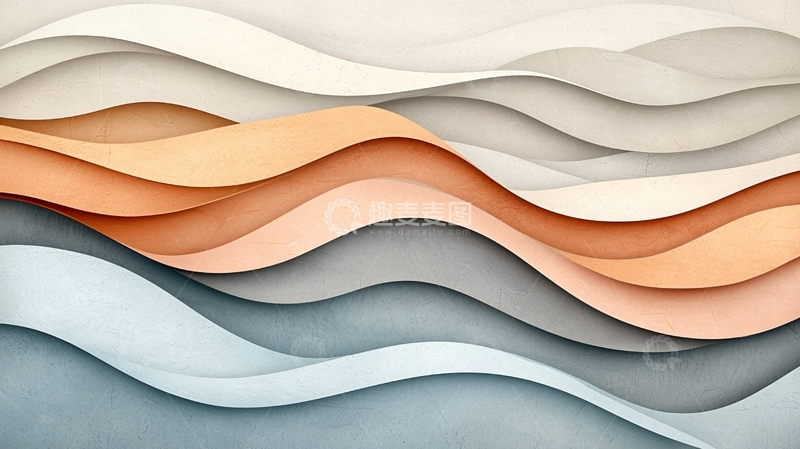 高清大图下载【趣麦麦图】抽象波浪纹理背景素材