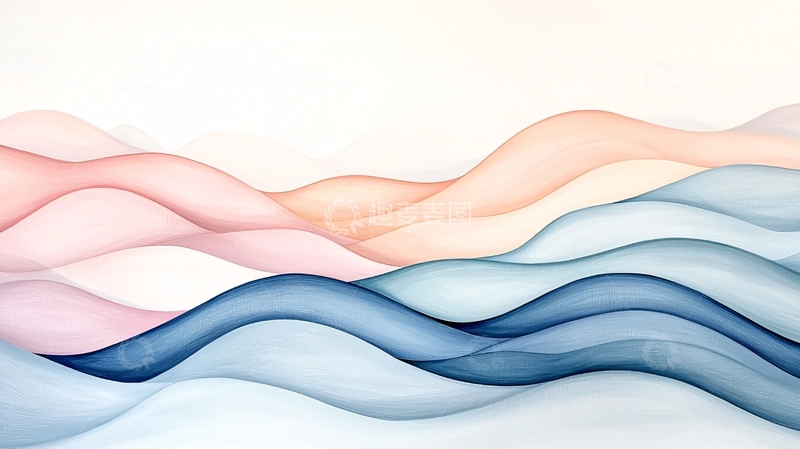 高清大图下载【趣麦麦图】抽象波浪线条背景图