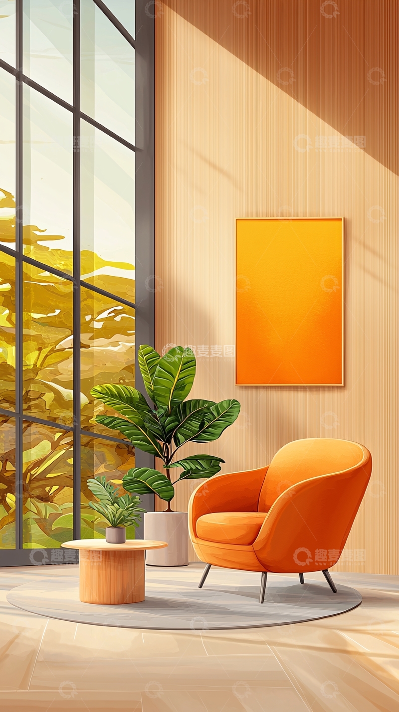 高清大图下载【趣麦麦图】现代简约客厅设计图