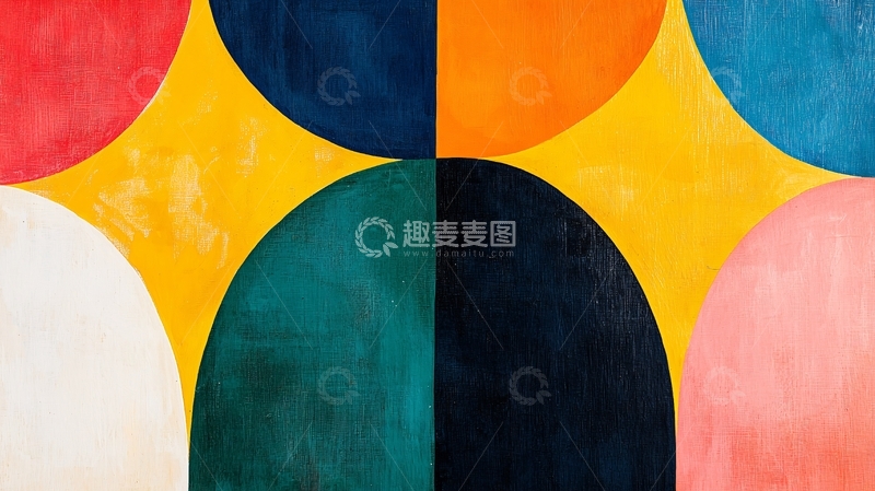 高清大图下载【趣麦麦图】抽象几何色彩拼接背景图