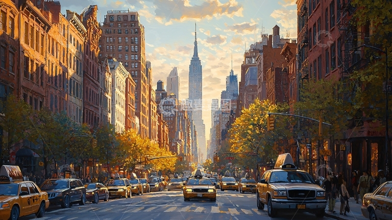 高清大图下载【趣麦麦图】纽约曼哈顿街景